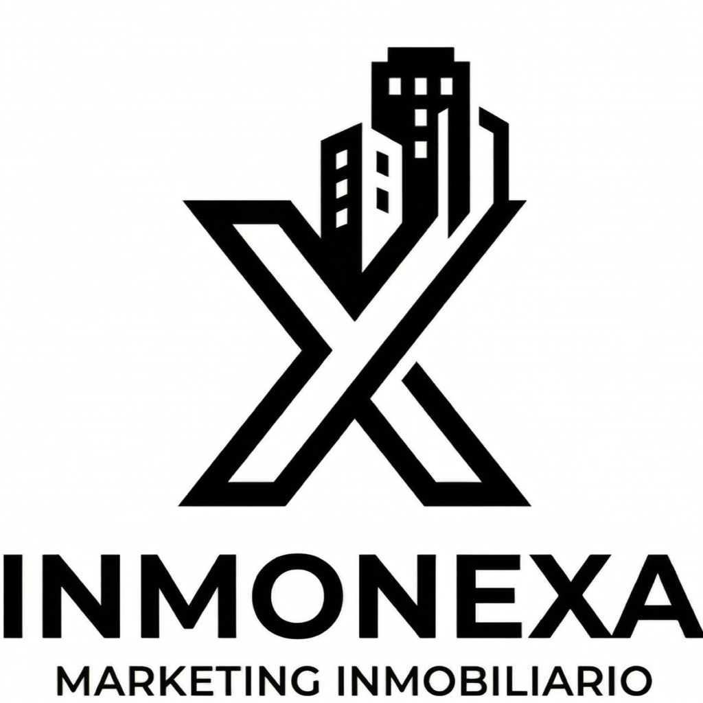 Logo negro de InmoNexa, agencia de marketing inmobiliario B2B